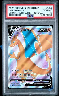 PSA 10 Charizard V SWSH050 Champion's Path Elite Trainer Box Promo POKEMON - Image 1