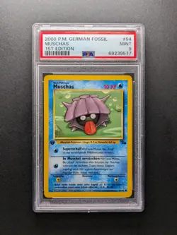 2000 Pokemon MUSCHAS - 54/62 - 1. Edition - Fossil DE - PSA 9 - Image 1