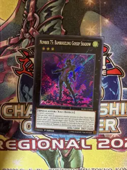 (EY) Yugioh - Number 75: Bamboozling Gossip Shadow - BLRR-EN032 Secret 1st VLP - Image 1