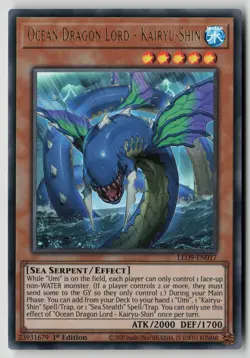 Yugioh Ocean Dragon Lord - Kairyu-Shin LED9-EN017 1st Edition Ultra Rare NM - Image 1