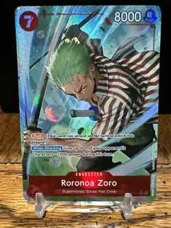 One Piece TCG OP14-015 Roronoa Zoro AA Alt Art Card Game CCG ENGLISH - Image 1
