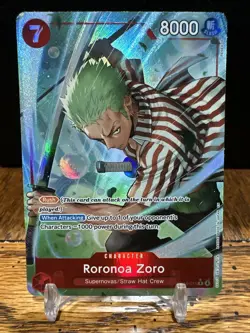 One Piece TCG OP14-015 Roronoa Zoro AA Alt Art Card Game CCG ENGLISH - Image 2