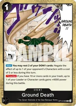 Ground Death - OP14-096 - The Azure Sea's Seven - ONE PIECE Card - English - Image 1