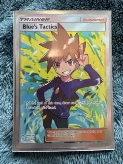 Pokemon Blue's Tactics Unified Minds Ultra Rare Full Art SM Holo Card 231/236 - Image 1