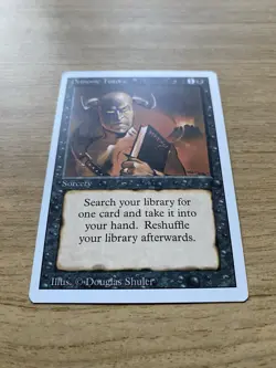 MTG: MAGIC THE GATHERING : REVISED 3ED RARE DEMONIC TUTOR UNPLAYED MINT / NM - Image 5