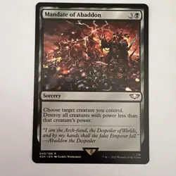1x MANDATE OF ABADDON- Warhammer 40k - MTG - Magic the Gathering - Image 1
