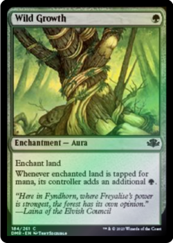 Wild Growth 184/261 Dominaria Remastered Foil MTG Common - Image 1