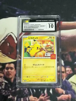 2025 Pokemon Japanese McDonald’s Pikachu Promo #020/M-P graded CGC 10 GEM MINT - Image 1
