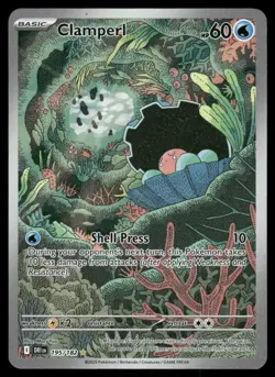 Pokemon Cards Clamperl 195/182 Destined Rivals Illustration Rare NM - Image 1