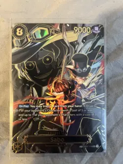 Sabo OP07-118 SP Gold OP13 Alternate Art One Piece Card English | PERFECT 10 - Image 1