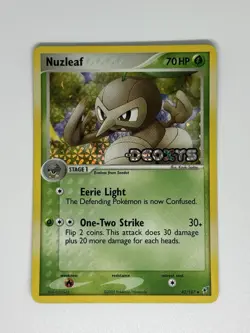 Nuzleaf Reverse Holo Stamped Pokemon TCG Card 43/107 EX Deoxys - Image 1