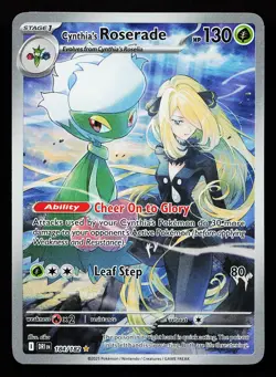 Cynthia's Roserade 184/182 Illustration Rare Destined Rivals Pokemon Card - Image 1