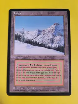 Magic the Gathering Taiga Revised Italian Foreign Black Border FBB MTG - Image 1