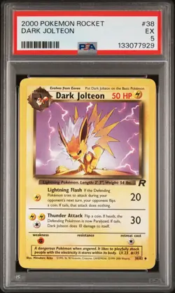 2000 POKEMON ROCKET #38 DARK JOLTEON PSA 5 - Image 1