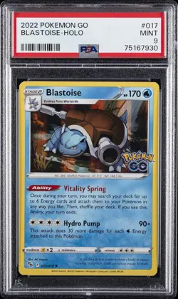 2022 POKEMON GO #017 BLASTOISE-HOLO PSA 9 - Image 1