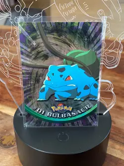 Bulbasaur #01 - Holo Foil - Black Logo - LP - 1999 Pokemon Topps TV Animation - Image 1