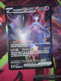 Pokemon - Team Rocket's Mewtwo ex 231/182 Destined Rivals Holo - PACK FRESH SIR - Image 2