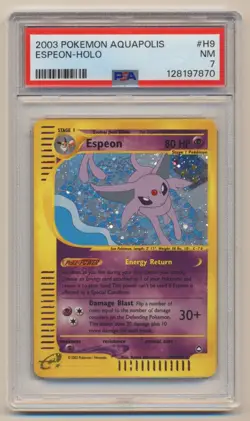 PSA 7 Pokemon Aquapolis Holo Rare Espeon H9/H32 NEAR MINT Condition! - Image 1