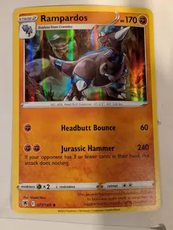 Rampardos 077/189 SWSH Astral Radiance Pokemon Holo Foil Nice! - Image 1