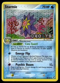 Pokemon TCG Deoxys #48/107 Starmie Reverse LP+ - Image 1