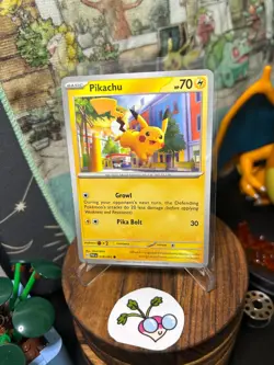 Pokemon TCG - Pikachu (Regular) - Paldean Fates - 18/91 - Common - Image 1