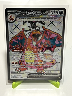 Pokemon Charizard ex 215/197 Obsidian Flames Ultra Rare Full Art NM Condition - Image 1