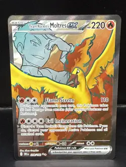 Pokemon TCG Team Rocket's Moltres EX 208/182 Ultra Rare Destined Rivals NM - Image 1