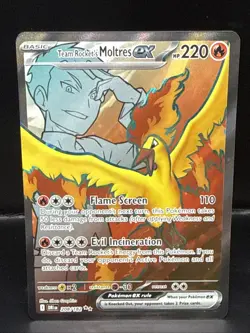 Pokemon TCG Team Rocket's Moltres EX 208/182 Ultra Rare Destined Rivals NM - Image 2