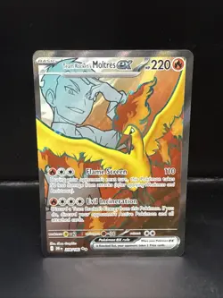 Pokemon TCG Team Rocket's Moltres EX 208/182 Ultra Rare Destined Rivals NM - Image 3