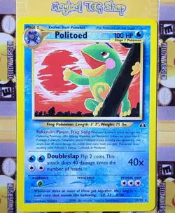 Pokemon Politoed Neo Discovery Non-Holo Rare 27/75 WOTC 2001 NM - Image 1