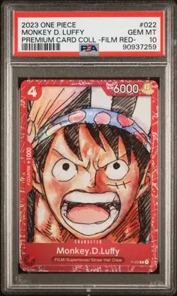 PREMIUM CARD COLLECTION ONE PIECE FILM RED MONKEY D. LUFFY PSA 10 - Image 1