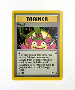 Vintage Gym Heroes 1st Edition Pokemon WOTC TCG Trainer Recall 116/132 Card NM-M - Image 1