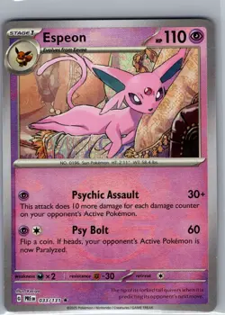 Espeon (Poke Ball) 033/131 SV: Prismatic Evolutions - Pokemon Card - NM - Image 1