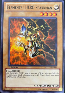 Elemental Hero Sparkman RYMP-EN003 Common 1st Edition YuGiOh TCG Card - Image 1