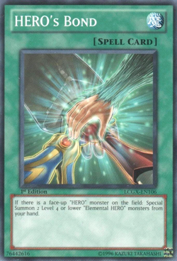 HERO'S Bond - LCGX-EN106 - Common - 1st Edition YuGiOh TCG Card - Image 1