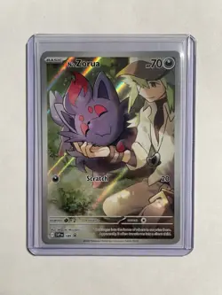 Pokemon N's Zorua Full Art Promo Holo Scarlet & Violet 189 English Card - Image 1