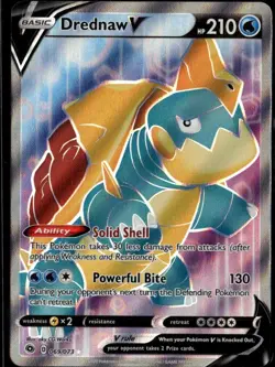 Drednaw V (Full Art) Ultra Rare Champion's Path 69/73 Water Pokemon Card TCG - Image 1