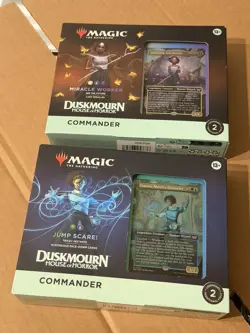 MtG: Duskmourn - Commander Deck Bundle - Jump Scare & Miracle Worker NEW/SEALED - Image 1