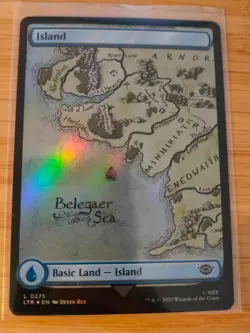 MTG Island (FOIL Full Art) 0275 Lord of the Rings M/NM Free UK P&P - Image 1