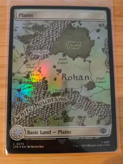 MTG Plains (FOIL Full Art) 272 Lord of the Rings M/NM Free UK P&P - Image 1