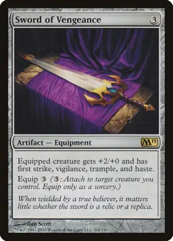 Played Sword of Vengeance 216 Magic 2011 (M11) MTG - Image 1