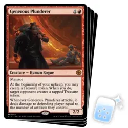 GENEROUS PLUNDERER X4 Outlaws Of Thunder Junction: The Big Score BIG Magic MTG - Image 1