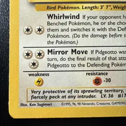 FREE SHIPPING Vintage Pokemon Pidgeotto 22/102 Base Set Non-holo Rare WotC 1999 - Image 5