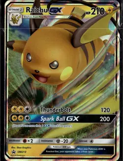 Raichu GX Promo SM Promos SM213 Lightning Pokemon Card TCG - Image 1