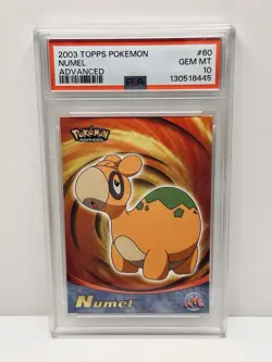 2003 TOPPS POKEMON NUMEL ADVANCED #60 GEM MINT PSA 10 - Image 1