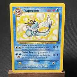 Pokemon TCG Vaporeon 28/64 Jungle Unlimited Non-Holo NM - Image 1