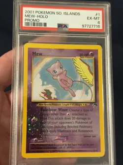 POKEMON SOUTHERN ISLANDS PROMO #1 MEW-HOLO PSA 6 - Image 1