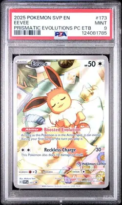 Eevee SVP 173 - Prismatic Evolutions - Pokemon Centre Stamped Promo PSA 9 - Image 1