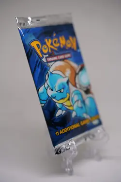 Pokemon Base Set Booster Pack Unlimited Blastoise Art WOTC TCG Vintage Sealed - Image 4