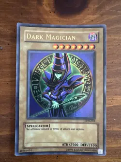 2002 YU-GI-OH! LOB-LEGEND OF BLUE EYES WHITE DRAGON 005 DARK MAGICIAN - Image 1